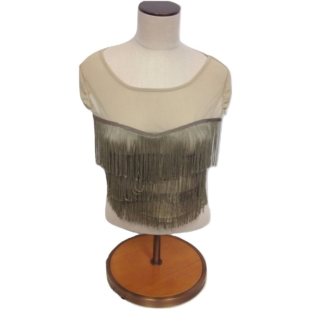 NWT Womens Size XS or Medium LF Stores Millau Sheer Tassel Crop Top NEW